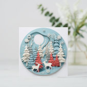 休暇用に飾られたクリスマスグリーティングカード シーズンカード (スタンド正面)