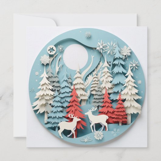 休暇用に飾られたクリスマスグリーティングカード シーズンカード (正面)