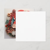 休暇用に飾られたクリスマスグリーティングカード シーズンカード (正面/裏面)