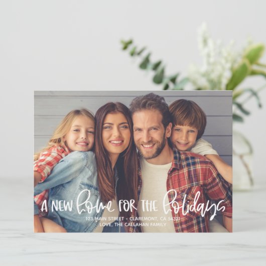 休暇用の新しいホームフォトクリスマスカード 招待状 (スタンド正面)