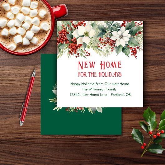 休暇用の新しいホーム引越し通知 エンクロージャーカード