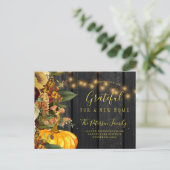 休暇用の新しい家サンクスギビング 案内ポストカード (スタンド正面)