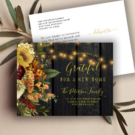 休暇用の新しい家サンクスギビング 案内ポストカード