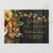 休暇用の新しい家サンクスギビング 案内ポストカード (正面)