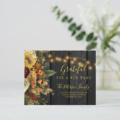 休暇用の新しい家サンクスギビング 案内ポストカード (スタンド正面)