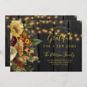 休暇用の新しい家サンクスギビング 案内状 (正面/裏面)
