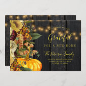 休暇用の新しい家サンクスギビング 案内状 (正面/裏面)