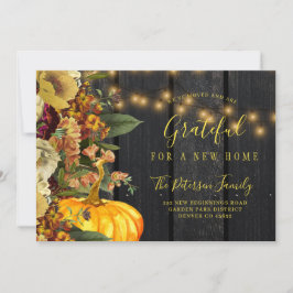 休暇用の新しい家サンクスギビング 案内状