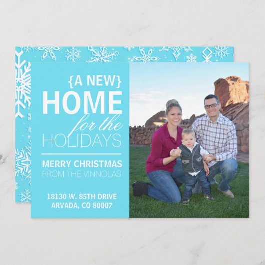 休暇用カードの新しい家 シーズンカード (正面/裏面)