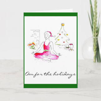 休暇用グリーティングカードのOM シーズンカード