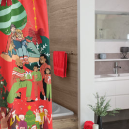 「休暇祝の魔法 シャワーカーテン