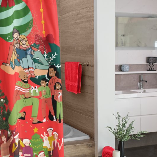 「休暇祝の魔法 シャワーカーテン