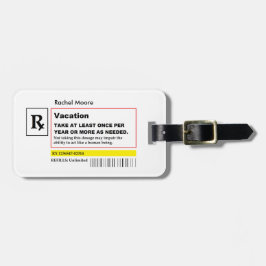 "休暇規定"のパーソナライズなLugg。 ラベル ラゲッジタグ