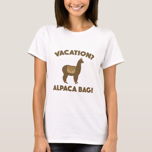 休暇?アルパカバッグ! Tシャツ (正面)