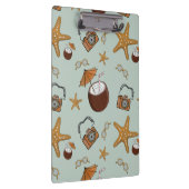 休暇、ココナッツ、およびカメラのクリップボード クリップボード (右)