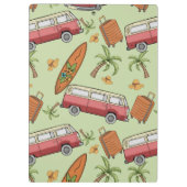 休暇、サーフボード、およびパームツリークリップボード クリップボード (裏面)