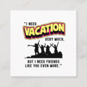 休暇 スクエア名刺 (正面)