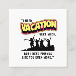 休暇 スクエア名刺