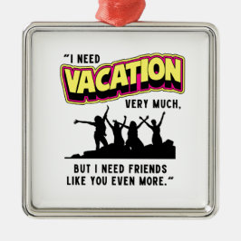 休暇 メタルオーナメント