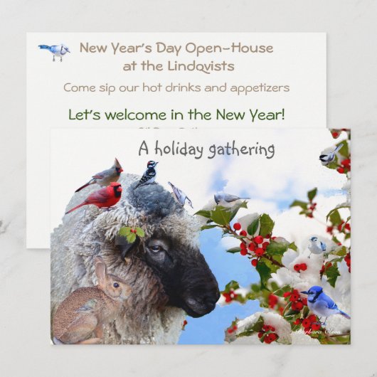 休暇/冬の招待状 招待状 (正面/裏面)