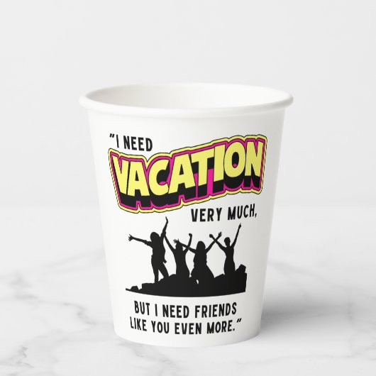 休暇 紙コップ (正面)