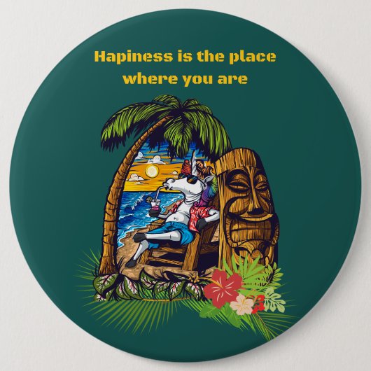 休暇 缶バッジ (正面)