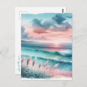 休暇 |美しい海保シーンのTouch ポストカード (正面/裏面)