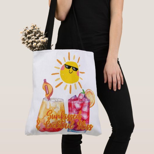 休暇、飲み物など トートバッグ (クローズアップ)