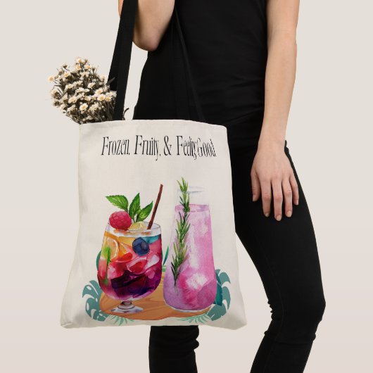 休暇、飲み物など トートバッグ (クローズアップ)