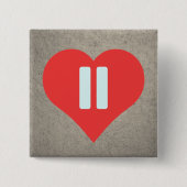 休止の記号のピクトグラム 缶バッジ (正面)