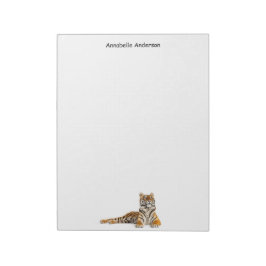 休眠タイガーのパーソナライズ ノートパッド