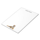 休眠タイガーのパーソナライズ ノートパッド (アングル)