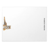 休眠タイガーのパーソナライズ ノートパッド (正面)