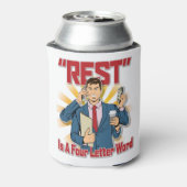 休養は四文字の単語（ビジネスマン） 缶クーラー (缶裏面)