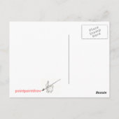 会いたいよ! ウサギのポストカード ポストカード (裏面)