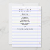 会いたい : ノートの紙 招待状 (裏面)