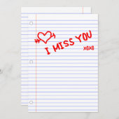 会いたい : ノートの紙 招待状 (正面/裏面)