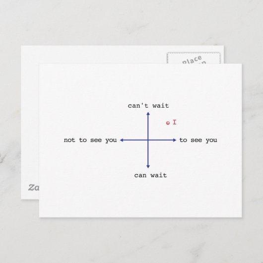 会うのが待ち遠しい ポストカード (正面/裏面)