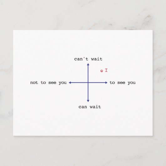 会うのが待ち遠しい ポストカード (正面)