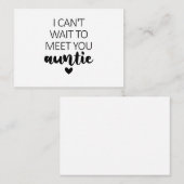 会うのが楽しみおばさん妊娠発表 ノートカード (正面/裏面)