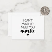 会うのが楽しみおばさん妊娠発表 ノートカード (正面/裏面インサイチュ)