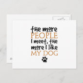 会う人が増えるほど、ますます犬が好きになる ポストカード (正面/裏面)