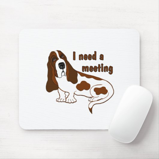 会う引用文と悲しおもしろいい犬が必要だ マウスパッド (マウス)