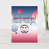 会えてうれしい! アメリカの旗はポップアートを着色します カード (正面)