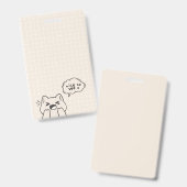 会えてうれしい : 愛らしい猫がおしゃべりするデザイン バッジ (正面&裏面)