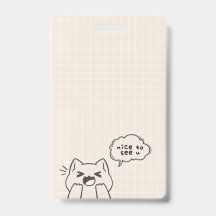 会えてうれしい : 愛らしい猫がおしゃべりするデザイン