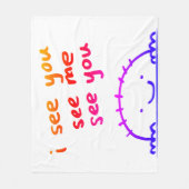 会おう、会おう フリースブランケット (正面)