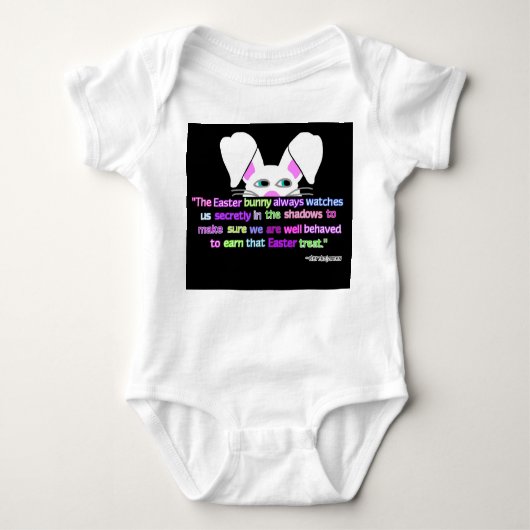 会ったぞイースターバニーベビージャージー・ボディスーツ ベビーボディスーツ (正面)