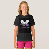 会ったぞイースターバニー女子ブラックベーシックTシャツ Tシャツ (正面フル)