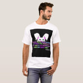 会ったよイースターバニーのメンズホワイト基本Tシャツ Tシャツ (正面フル)